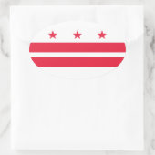 Vlag van het district Columbia (VS) Ovale Sticker (Tas)