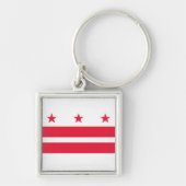 Vlag van het district Columbia (VS) Sleutelhanger (Voorkant)
