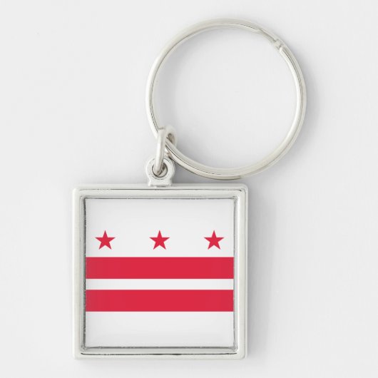 Vlag van het district Columbia (VS) Sleutelhanger (Voorkant)