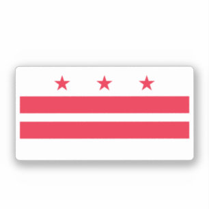 Vlag van het district Columbia (VS) Sticker