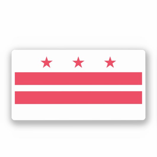 Vlag van het district Columbia (VS) Sticker (Voorkant)