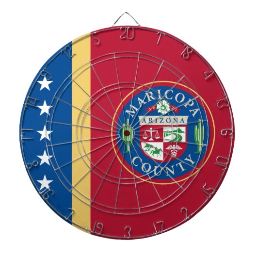 Vlag van het district Maricopa (Arizona) Dartbord (Voorkant)