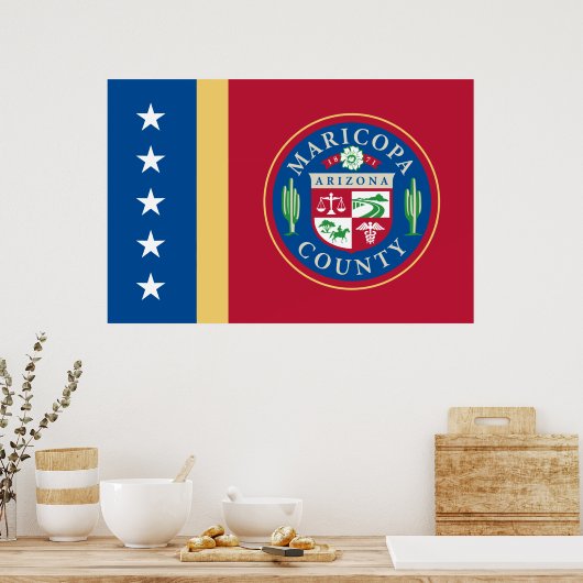 Vlag van het district Maricopa (Arizona) Poster (Keuken)