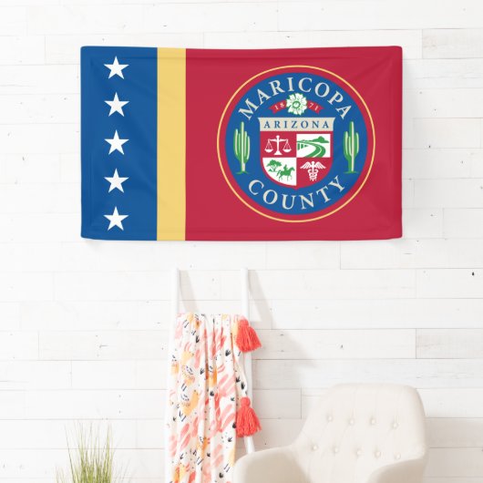 Vlag van het district Maricopa (Arizona) Spandoek (Insitu)