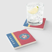 Vlag van het district Maricopa (Arizona) Stenen Onderzetter (Zijkant)