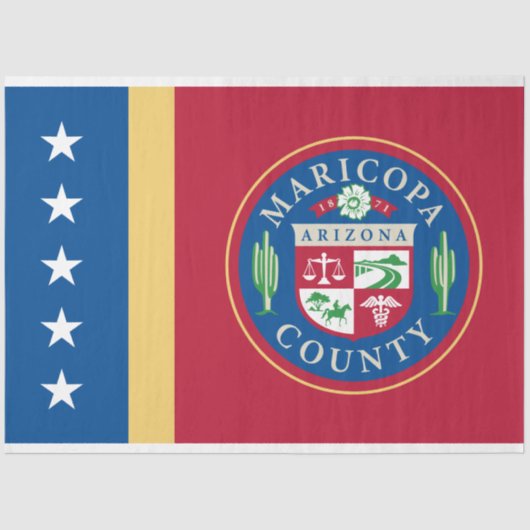 Vlag van het district Maricopa (Arizona) Tissuepapier (Voorkant)