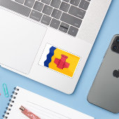 Vlag van het dorp Bothwell, Schotland Sticker (Laptop met iPhone)