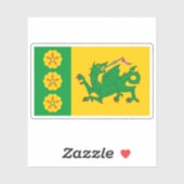 Vlag van het dorp Evenley, Engeland Sticker (Vel)