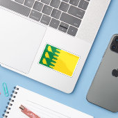 Vlag van het dorp Finchfield, Engeland Sticker (Laptop met iPhone)