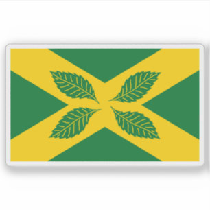 Vlag van het dorp Four Elms, Engeland Sticker