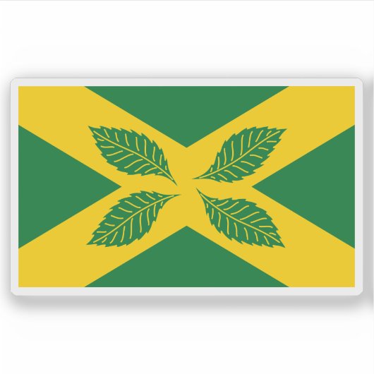 Vlag van het dorp Four Elms, Engeland Sticker (Voorkant)