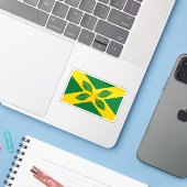 Vlag van het dorp Four Elms, Engeland Sticker (Laptop met iPhone)
