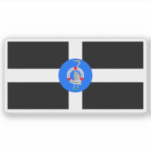 Vlag van het dorp Malpas, Cornwall, Engeland Sticker