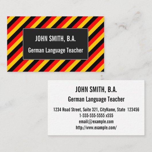 Vlag van het Duitse geïnspireerde patroon van gekl Visitekaartje (Voorkant / Achterkant)