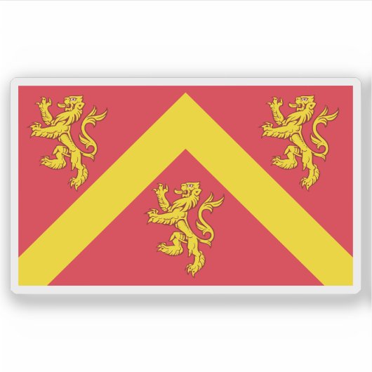 Vlag van het eiland Anglesey, Wales Sticker (Voorkant)