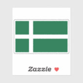 Vlag van het eiland Barra, Schotland Sticker (Vel)