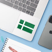 Vlag van het eiland Barra, Schotland Sticker (Laptop met iPhone)