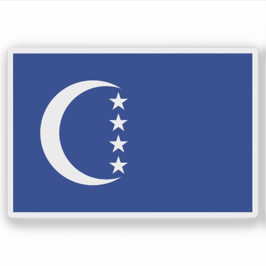 Vlag van het eiland Grande Comore, Comoren Sticker (Voorkant)