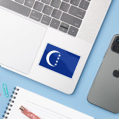 Vlag van het eiland Grande Comore, Comoren Sticker (Laptop met iPhone)