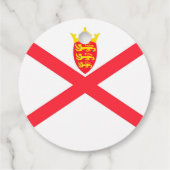 Vlag van het eiland Jersey Bedankjes Labels (Achterkant)