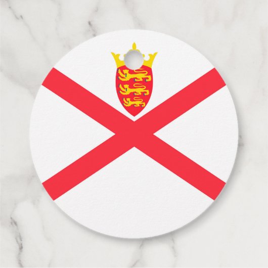 Vlag van het eiland Jersey Bedankjes Labels (Achterkant)