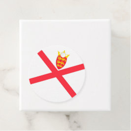 Vlag van het eiland Jersey Bedankjes Labels