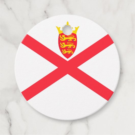 Vlag van het eiland Jersey Bedankjes Labels (Voorkant)