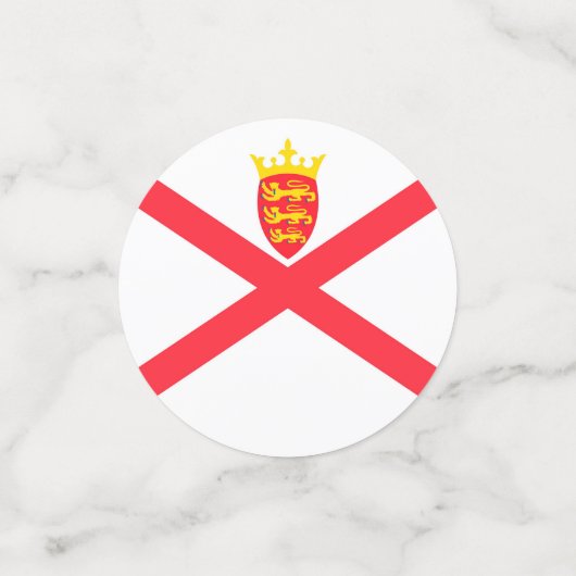 Vlag van het eiland Jersey Confetti (Kleine voorkant)