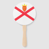 Vlag van het eiland Jersey Handwaaier (Achterkant)