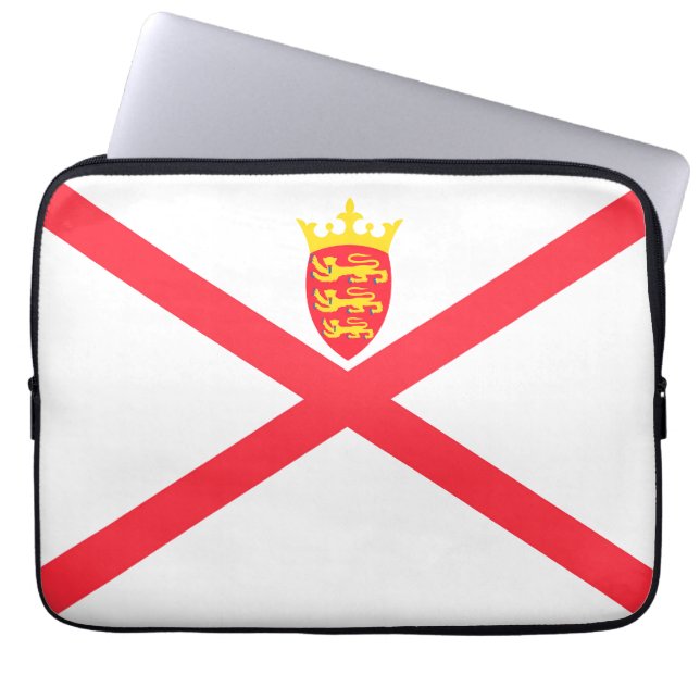 Vlag van het eiland Jersey Laptop Sleeve (Voorkant)