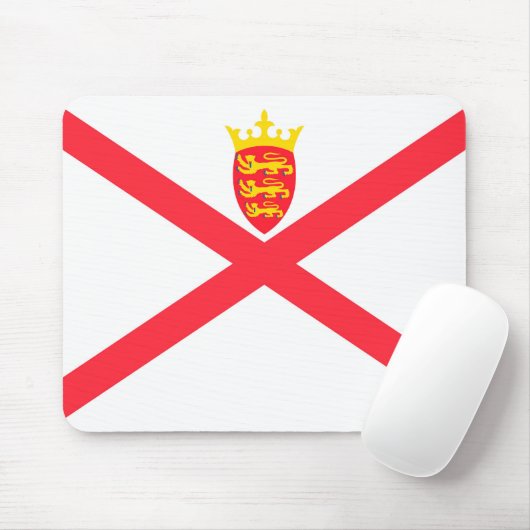 Vlag van het eiland Jersey Muismat (Met muis)