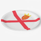 Vlag van het eiland Jersey Papieren Bordje (Gekanteld)