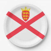 Vlag van het eiland Jersey Papieren Bordje (Voorkant)