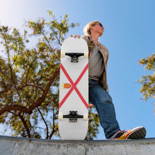 Vlag van het eiland Jersey Persoonlijk Skateboard (Buiten 1)