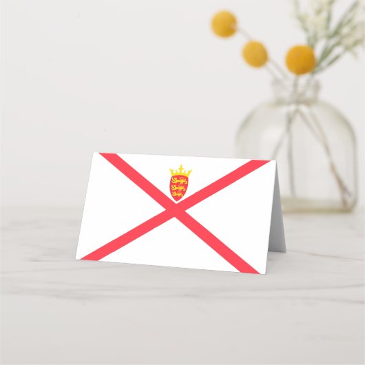 Vlag van het eiland Jersey Plaatskaartje (Voorkant)