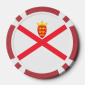 Vlag van het eiland Jersey Poker Chips (Achterkant)