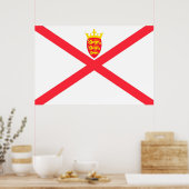 Vlag van het eiland Jersey Poster (Keuken)