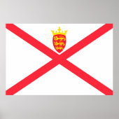 Vlag van het eiland Jersey Poster (Voorkant)
