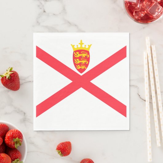 Vlag van het eiland Jersey Servet (Insitu)