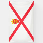 Vlag van het eiland Jersey Spandoek (Verticaal)