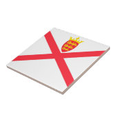 Vlag van het eiland Jersey Tegeltje (Zijkant)