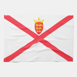 Vlag van het eiland Jersey Theedoek