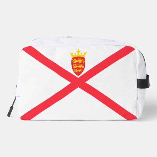 Vlag van het eiland Jersey Toilettasje (Achterkant)