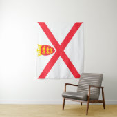 Vlag van het eiland Jersey Wandkleed (In situ)