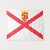 Vlag van het eiland Jersey Wandkleed (Voorkant (horizontaal))