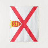 Vlag van het eiland Jersey Wandkleed (Voorkant)