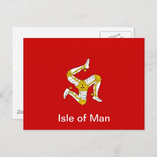 Vlag van het eiland Man Briefkaart (Voorkant / Achterkant)