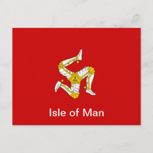 Vlag van het eiland Man Briefkaart