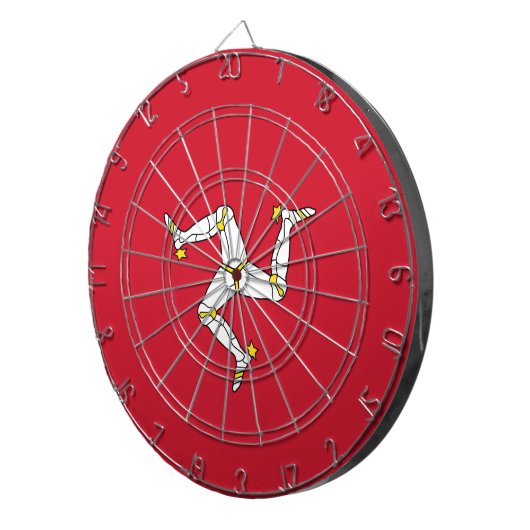 Vlag van het eiland Man Dartbord (Voorkant Rechts)