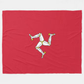 Vlag van het eiland Man Fleece Deken (Voorkant (Horizontaal))